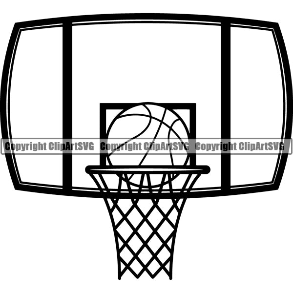 clipart basketball backboard