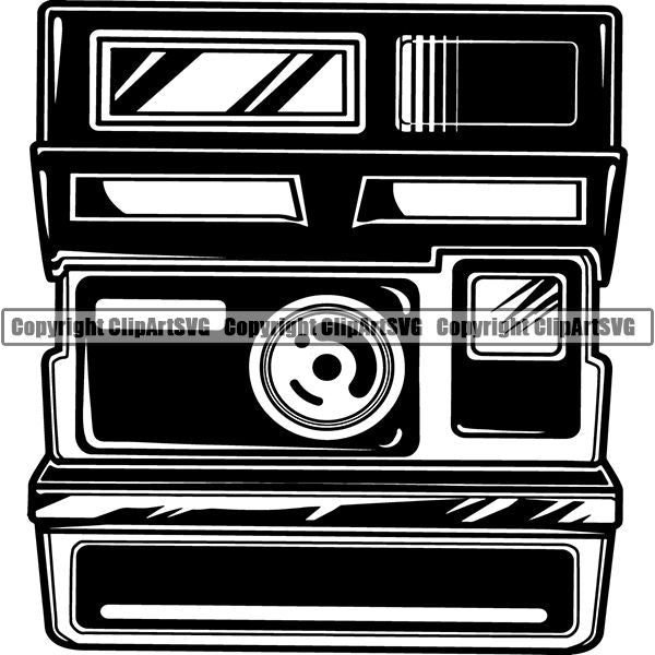 slr camera clip art black and white
