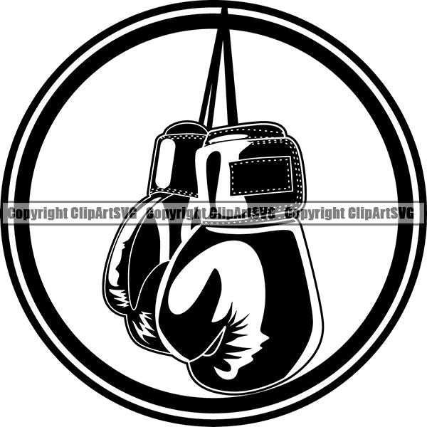 Sports Boxing Boxer MMA Fighter Gloves ClipArt SVG