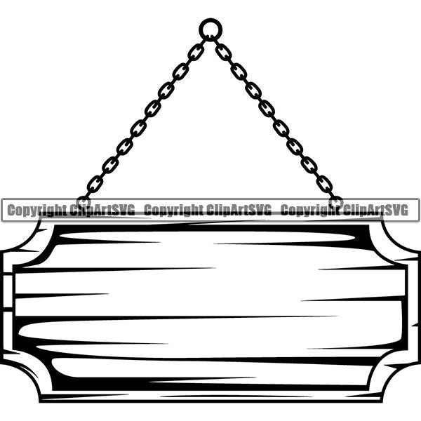 Construction Woodworking Carpenter Lumberjack Sign Wood Hanging ClipArt SVG