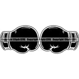 Sports Boxing Boxer MMA Fighter Glove ClipArt SVG