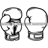 Sports Boxing Boxer MMA Fighter Glove ClipArt SVG
