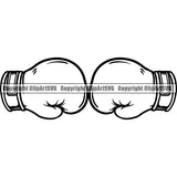 Sports Boxing Boxer MMA Fighter Glove ClipArt SVG
