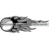 Sports Game Cricket Flame ClipArt SVG