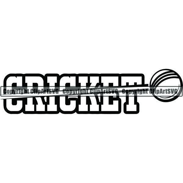 Sports Game Cricket Sliced ClipArt SVG