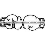 Sports Boxing Boxer MMA Fighter Glove ClipArt SVG