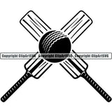 Sports Game Cricket Logo ClipArt SVG