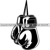 Sports Boxing Boxer MMA Fighter Gloves ClipArt SVG