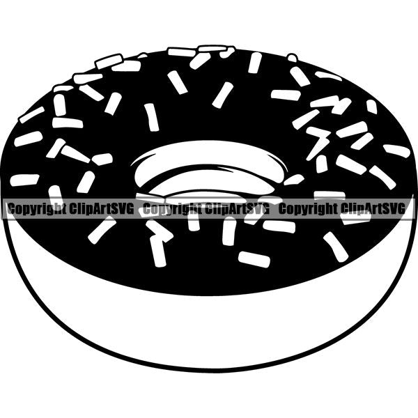 doughnuts clipart black and white lion