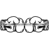 Sports Boxing Boxer MMA Fighter Glove ClipArt SVG