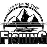 Sports Game Hunting Fishing Hunt Fish Logo ClipArt SVG