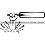 Sports Game Cricket Bat ClipArt SVG