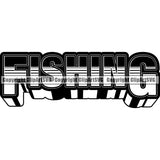 Sports Game Fishing Hunting Fish Hunt Text ClipArt SVG