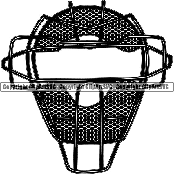 baseball catcher mask clip art