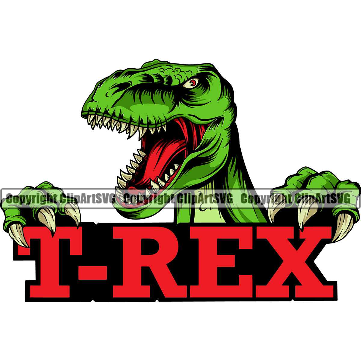 red dinosaur logo