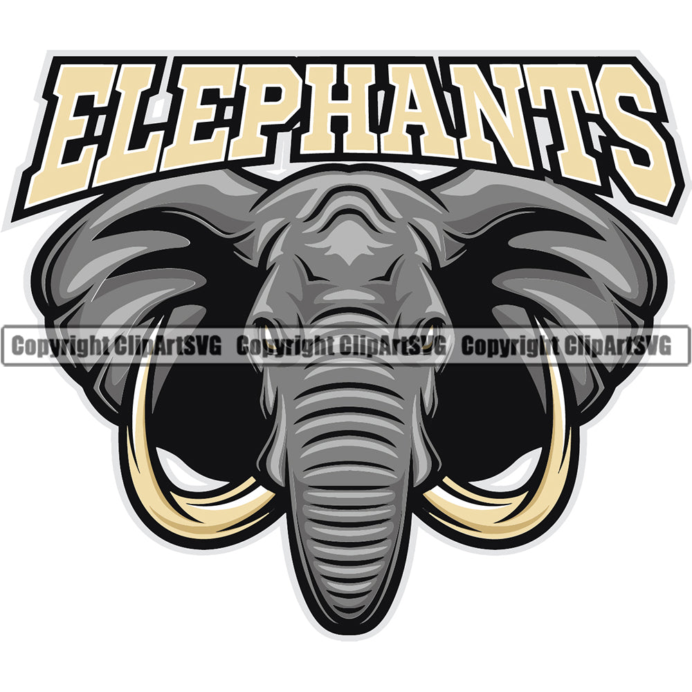 Elephant Mascot Logo - Crunchy Logo