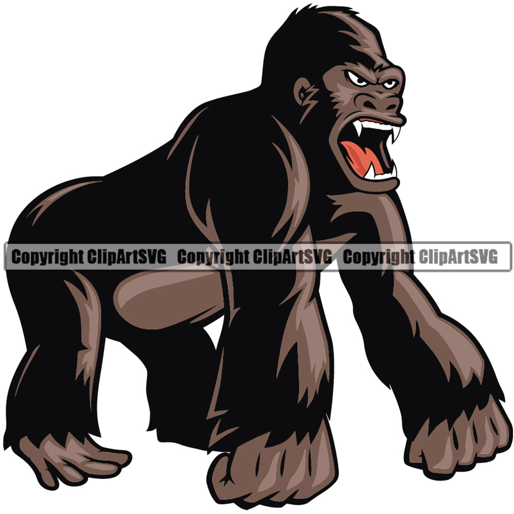 Gorilla Tag Vector, Sticker Clipart The Big Bad Gorilla Logo Illustration  Cartoon, Sticker, Clipart PNG and Vector with Transparent Background for  Free Download