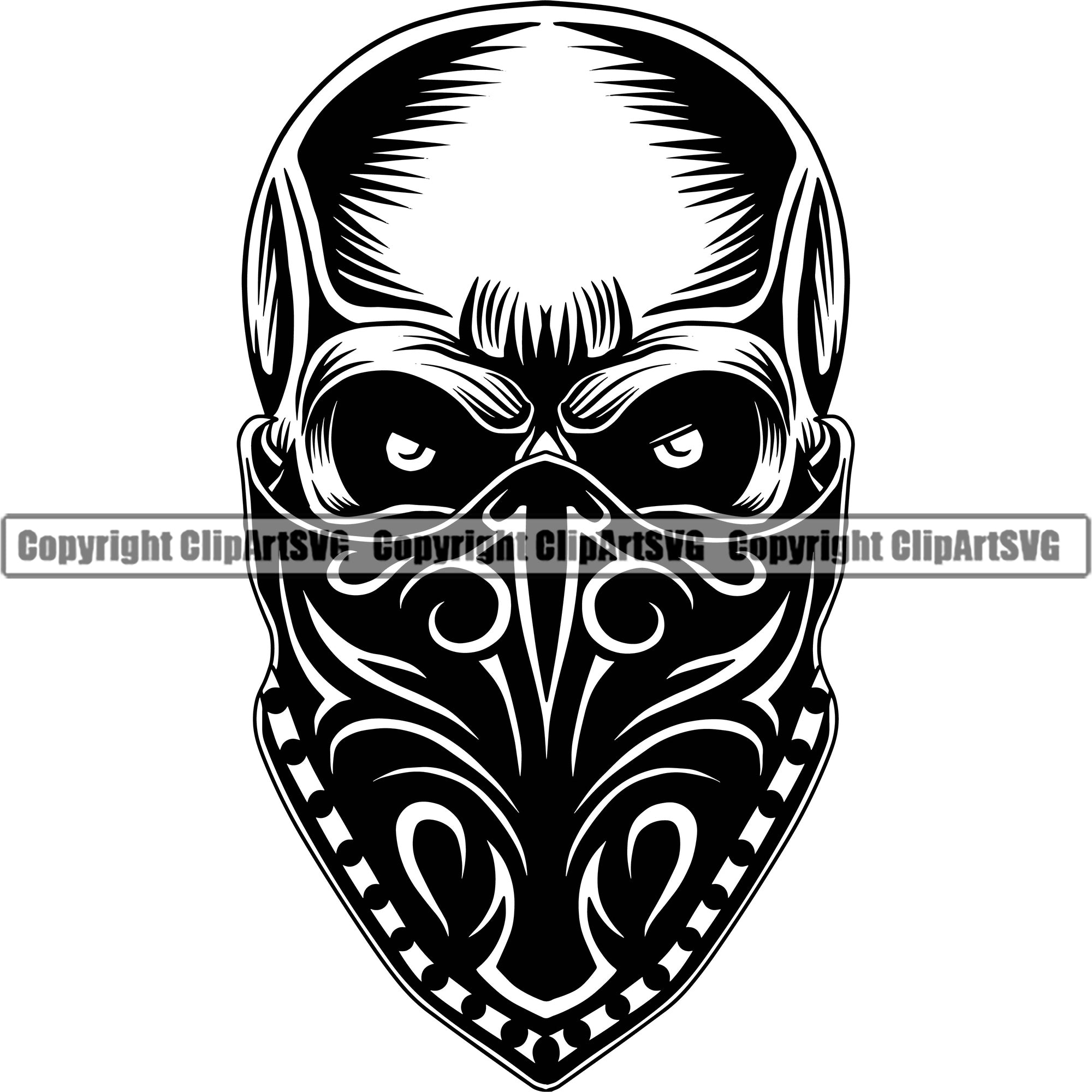 Cowboys Skull with hat and bandanna SVG, Kustom Kreations