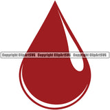 Blood Drop Red Color Design Element Melting Drop Dropping Spill Spilling Drip Dripping Vector Scary Wet Liquid Splash Splashing Clipart SVG