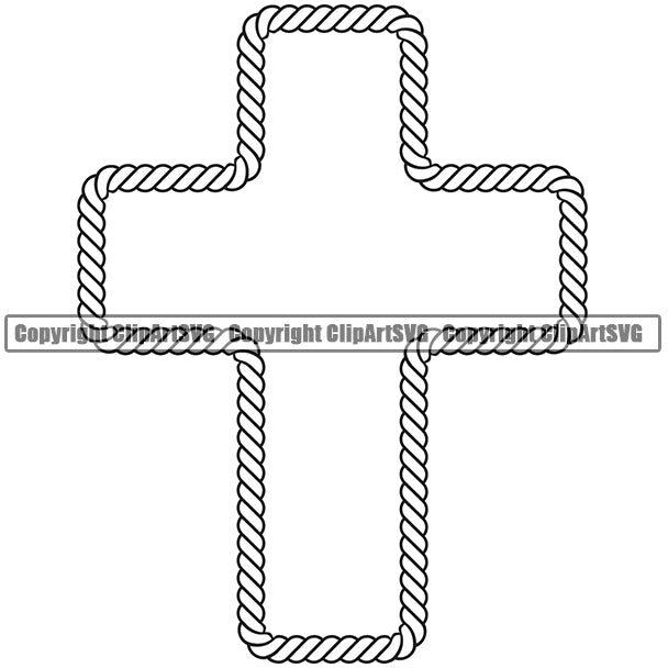 black cross outline clipart