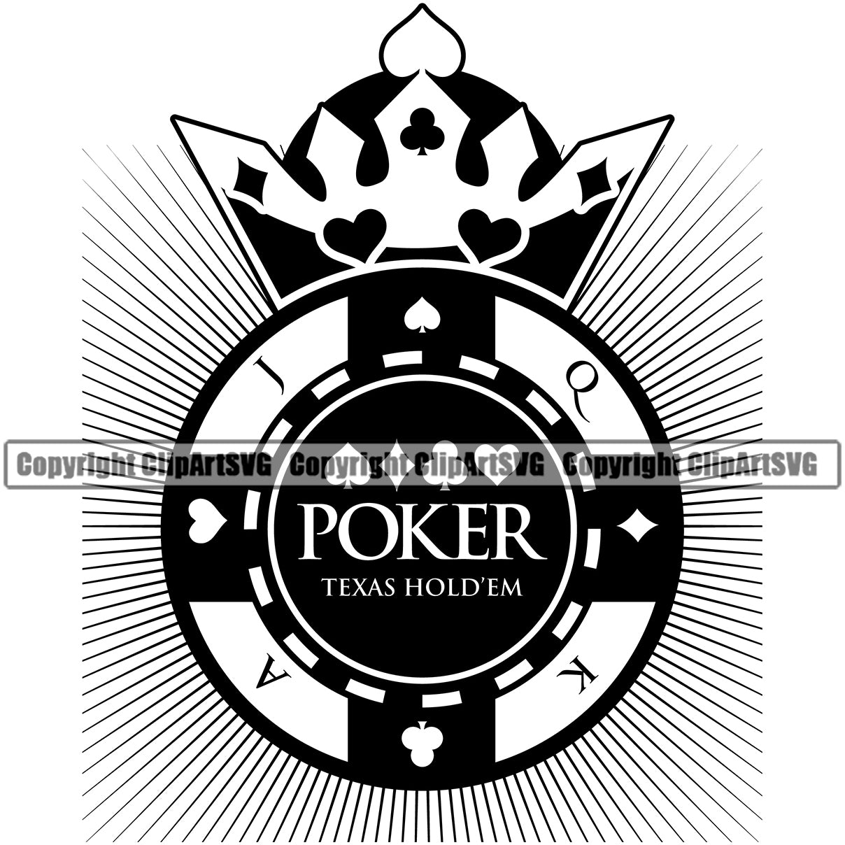 Casino Gamble Gambling Gambler Las Vegas Poker Game Chips Win Money Poker  Diamond Cards Casino Quote Text Black White Color Design Element Money Bet  Betting Design Logo Clipart SVG – ClipArt SVG