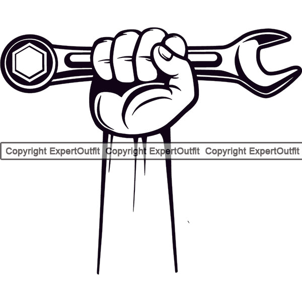 Auto service icon with car and wrench Royalty Free Vector