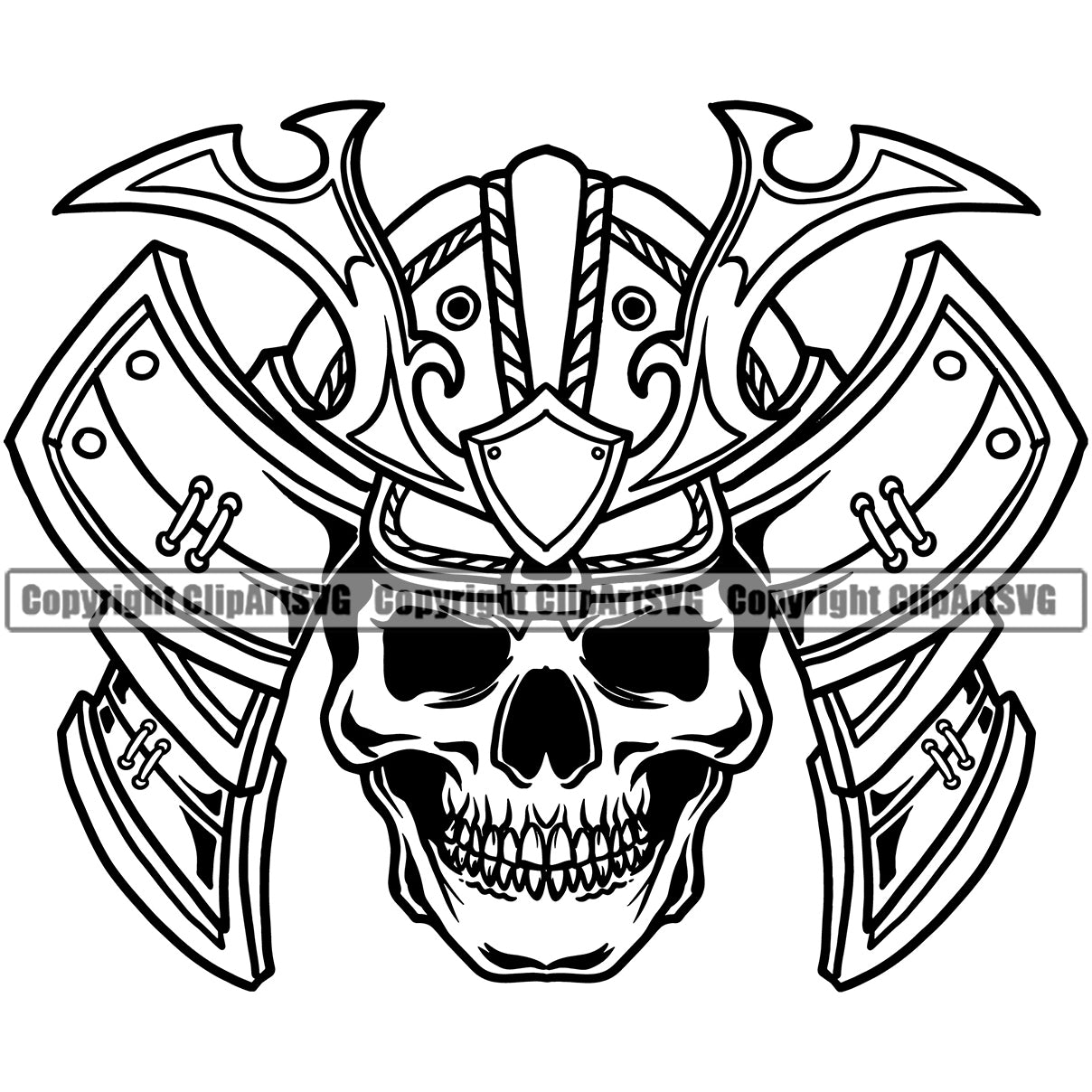 Samurai Warriai Skull Tattoo Japanese Ninja Mask Ilustração do Vetor -  Ilustração de crânio, bushido: 212004609
