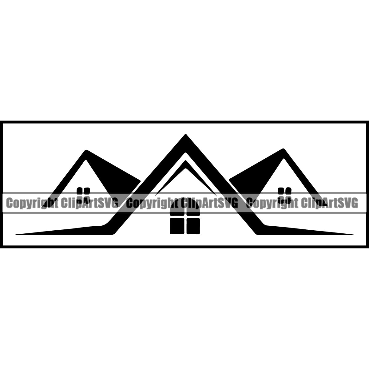 house roof outline clipart image