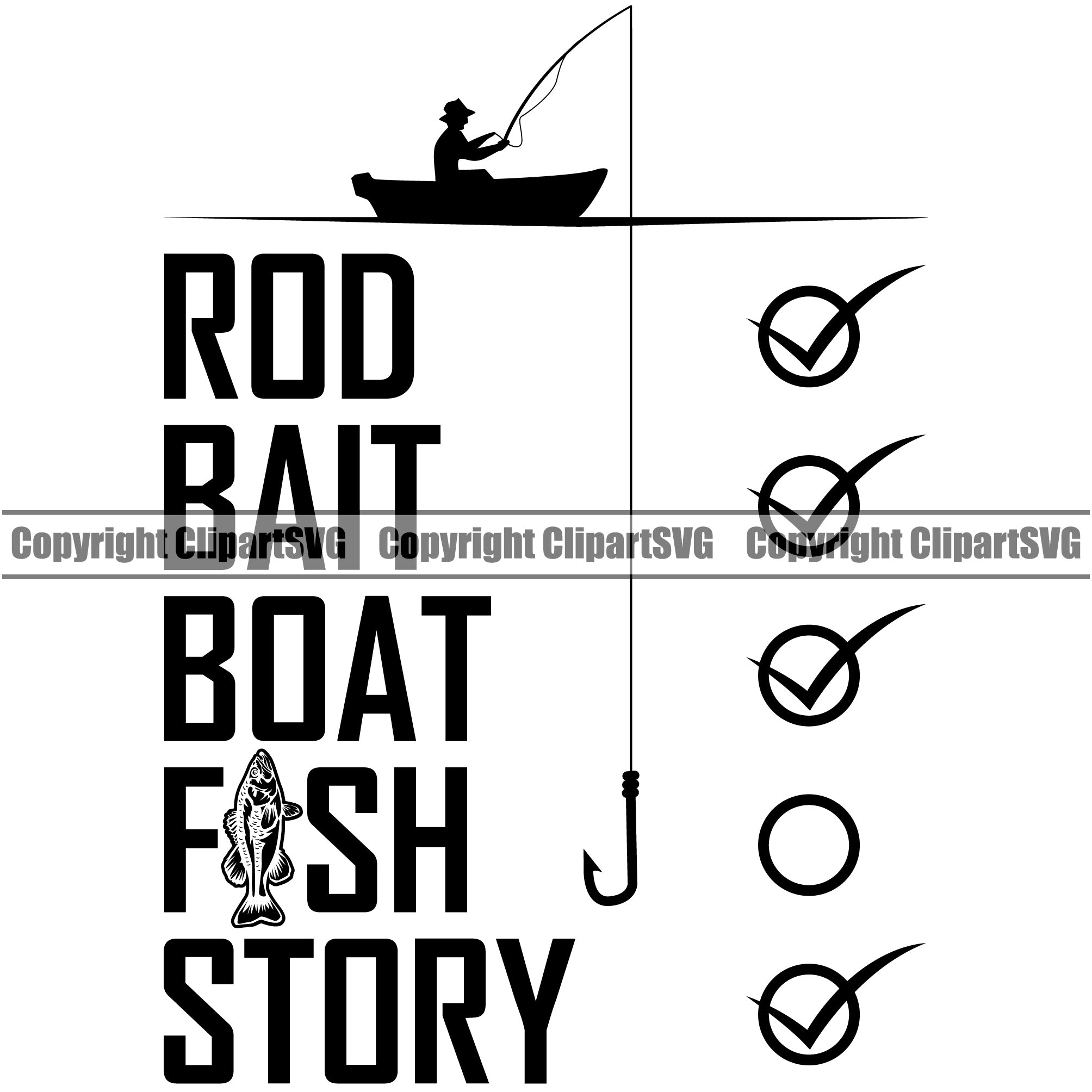 Fishing Rod Stickers - CafePress