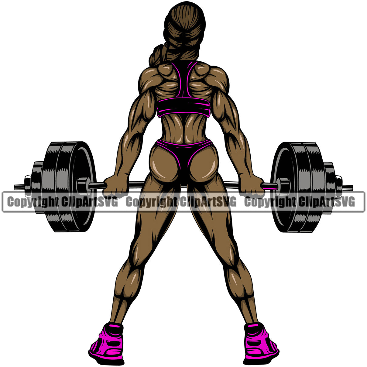 weight lifting silhouette girl