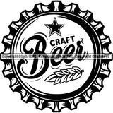 Beer Bottle Cap Lid Top Alcohol Liquor Drink Drinking ClipArt SVG