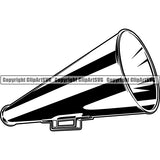 Sports Game Cheerleading Cheerleader Cheer Megaphone Cone ClipArt SVG