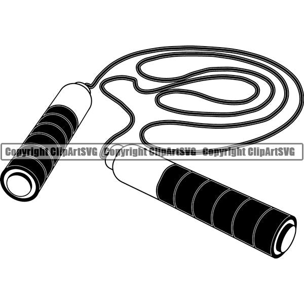 Sports Boxing Boxer MMA Fighter Jump Rope ClipArt SVG