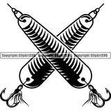 Sports Game Fishing Hunting Fish Hunt Lure ClipArt SVG