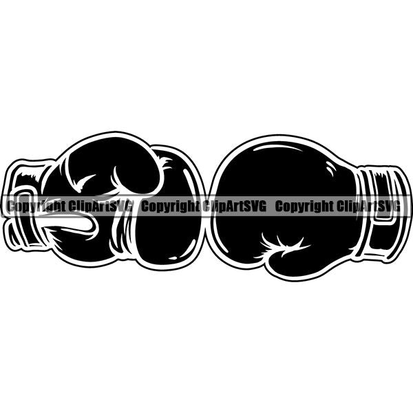 Sports Boxing Boxer MMA Fighter Glove ClipArt SVG