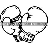 Sports Boxing Boxer MMA Fighter Glove ClipArt SVG