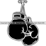 Sports Boxing Boxer MMA Fighter Glove ClipArt SVG