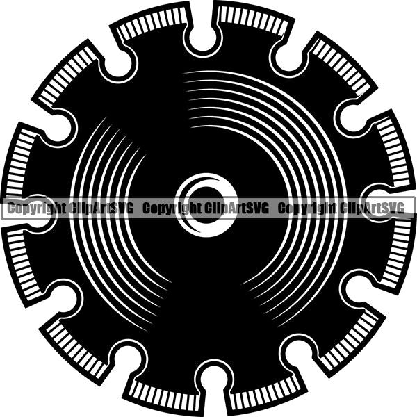 Construction Woodworking Carpenter Lumberjack Saw Blade ClipArt SVG