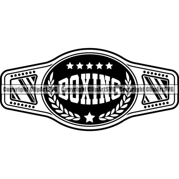 Sports Boxing Boxer MMA Fighter Championship Belt ClipArt SVG