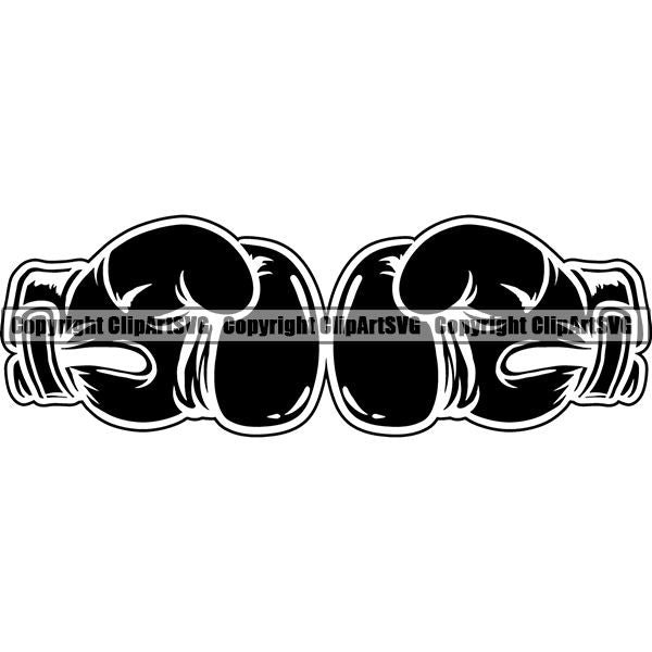Sports Boxing Boxer MMA Fighter Glove ClipArt SVG