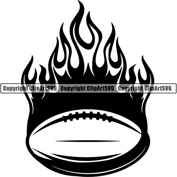 flaming soccer ball clip art black and white