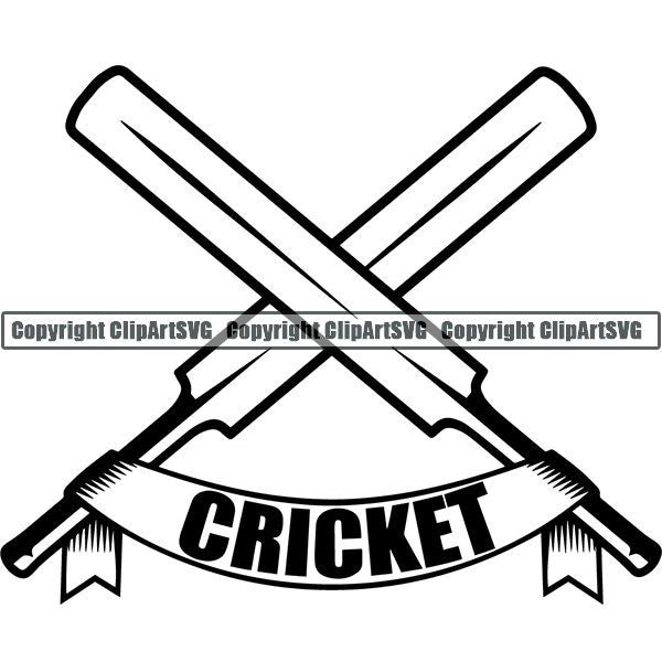 Sports Game Cricket ClipArt SVG