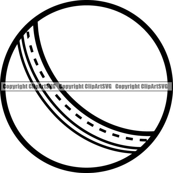 Sports Game Cricket Ball ClipArt SVG