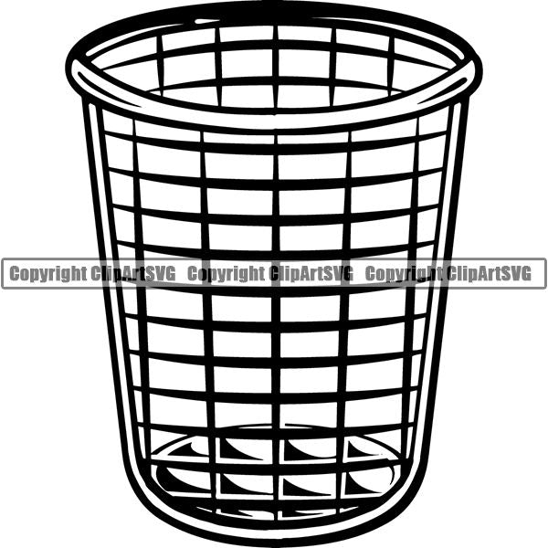 clean laundry basket clip art