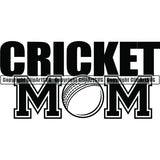 Sports Game Cricket Mom ClipArt SVG