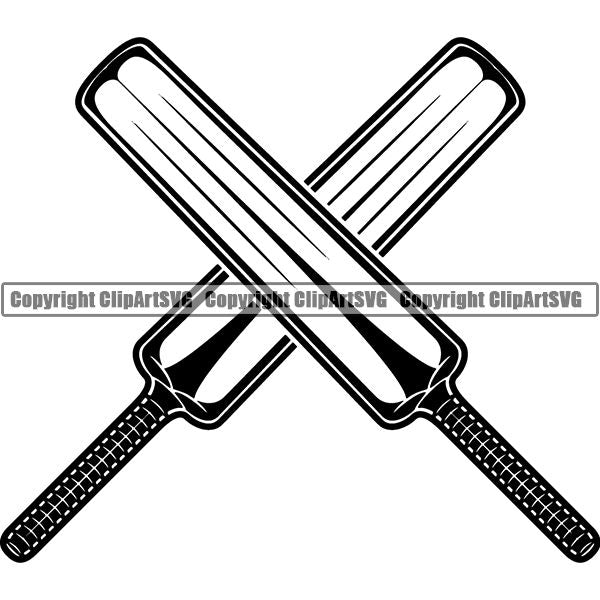 Sports Game Cricket Bat ClipArt SVG
