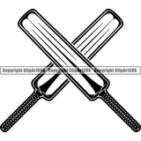 Sports Game Cricket Bat ClipArt SVG