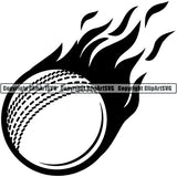 Sports Game Cricket Flame ClipArt SVG