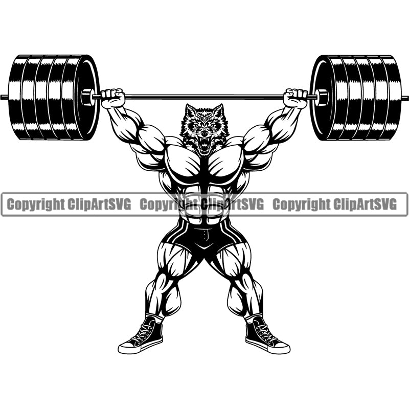 Sports Outline Clipart-female weightlifter holds heavy weights overhead  outline clip ar