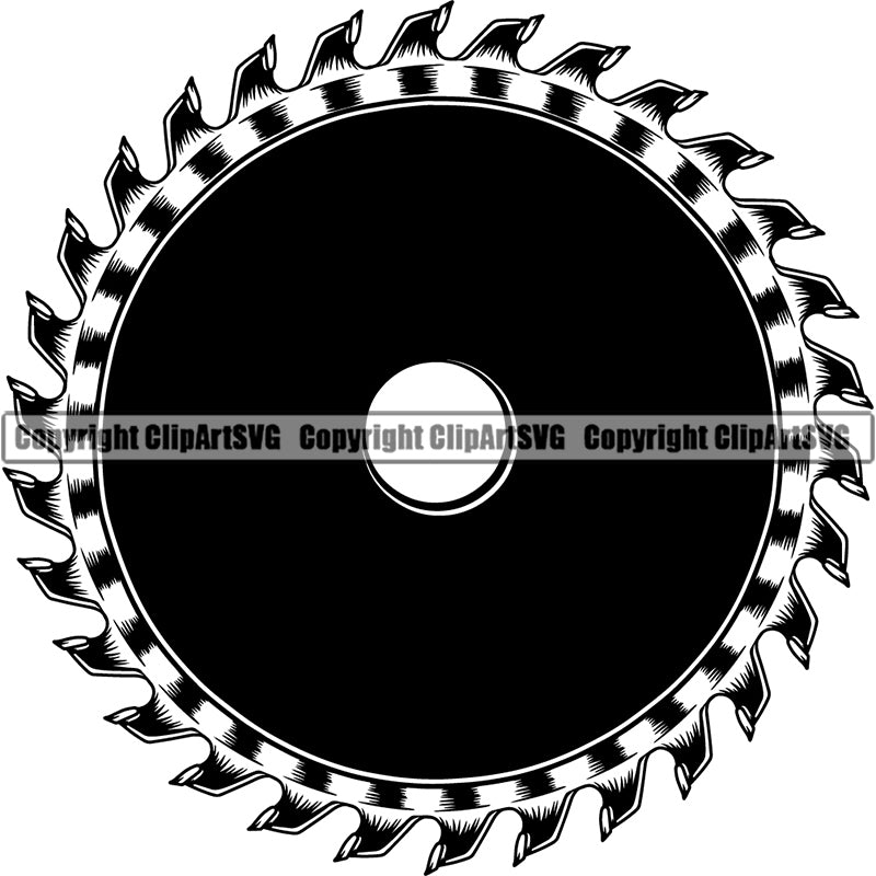 Woodworking Carpenter Lumberjack Hand Saw Blade ClipArt SVG